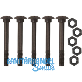 Schraubenset f�r Langband mittig gerollt 1000mm, Stahl schwarz verzinkt