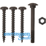 Schraubenset f�r Langband einseitig gerollt 400mm, Stahl schwarz verzinkt