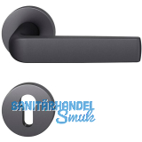 FSB Feuerschutz Dr�ckergarnitur 76 1267 AGL DIN PZ, Aluminium schwarz matt