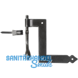 Fensterwinkelband Krems, Eisen schwarz verzinkt, alt geb�rstet*