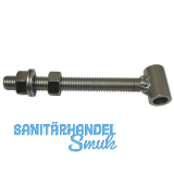 Durchschraubband-Fl�gelteil, Bandrollen � 24 mm, M 16x150, Edelstahl-Effekt