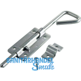 Torfeststeller mit Schlie�blech f�r Lochfixierung, klein Edelstahl-Effekt SB