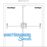 BKS Fluchtt�rschloss-Set 2 flg. Funktion E/EN 1125, links, DM 65, Alu