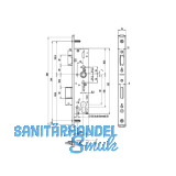 BKS Fluchtt�rschloss 1826,Fallenfest.1-flg. Funkt. E/EN179/1125, DM35, Edelstahl