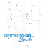 BKS Fluchtt�rschloss 1827,flach 2-flg. Funkt. E/EN179/1125, DM35, F+r vorstehend