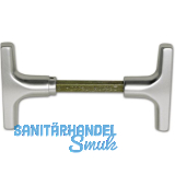 Garagentorschloss-Griffpaar, VK 9 mm, TS 40 - 50 mm, silber eloxiert