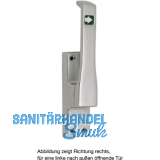 T�rtreibriegel aufliegend Pfeil, eckig, rechts, Hub 23 mm, silber eloxiert