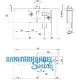BKS Schaltschloss B1595, Stulp rund, gerade, 20/120 mm, DM 80+100, Edelstahl
