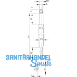 BKS Treibriegelstange 9006, 966 mm, f�r Planet T�rdichter, unten, verzinkt