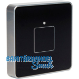 Transponderleser, Acryl mit Metallrahmen, schwarz-silber