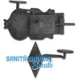 Rustikales Schlossset Grein, rechts, DM 100, Eisen verzinkt geschw�rzt