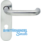 BKS Dr�ckerlochteil B 72110 mit Kurzschild PZ 72 mm, f�r au�en rund, silber