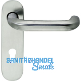 BKS Dr�ckerlochteil B 72110 mit Kurzschild PZ 72 mm, f�r au�en rund, Edelstahl