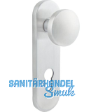 BKS Knopfkurzschild f�r au�en, B 72610, silber eloxiert