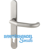 BKS Dr�ckerlochteil gekr�pft, mit Langschild PZ 92 mm, f�r au�en,Edelstahl