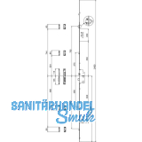 MACO MFV-Schloss Z-TS PT i.S, DM 55 mm,Stulp 2400 x 16 x 3 mm eckig,silberf�rbig