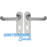 ECO Dr�ckergarnitur D110/KS mit Kurzschild PZ 72, TS 40-66 mm silber eloxiert