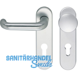 ECO Wechselgarnitur D 110/KS Kurzschild PZ 72, TS 40-66mm, silber eloxiert