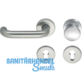 ECO Wechselgarnitur D 110/R mit Rosette PZ, TS 40-66 mm, silber eloxiert