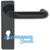 FS-Dr�ckergarnitur U-Form - auf Kurzschild PZ 72, TS 44-66 mm, schwarz