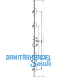 GU MFV-Schloss Secury MR4 DIN, DM 65,Stulp 1750 x 20 x 2,5mm,eckig,silberf�rbig