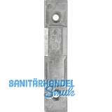 GU Schlie�teil f�r Rollzapfen, Stulp 16 mm, Falz 4 mm, verzinkt silberf�rbig