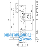 BKS Fluchtt�rschloss 1917 2-flg. selbstverriegelnd, eckig, DM 45,Edelstahl