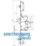 Fluchtt�r-Mehrfachverriegelung 2169 2-flg. Funktion E, links, rund, Edelstahl