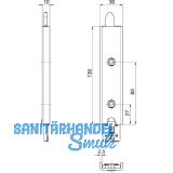 Anschlusseinheit zu Falzhebelgetriebe, Secury Automatic 130 mm,rechts,oben/unten