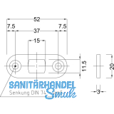 BMH Stangenschlie�blech 1143, 52 x 20 x 3 mm rund, Stahl verzinkt