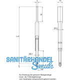 BMH Treibriegelstange 1104, 966 mm, f�r Planet-T�rdichter, unten, Stahl verzinkt
