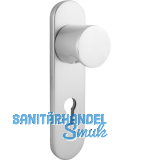 Knopfkurzschild 3054/5162DZAFH, PZ 88 mm, silber eloxiert