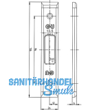 BKS Schlie�blech f�r MFV Secury Hauptfalle 1-flg, U-Stulp 24 x 6 x 120,Edelstahl