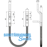 KFV Kabel�bergang verdeckt 180�,T�rseite 4m/Rahmenseite 8m Kabel,Steckverbindung
