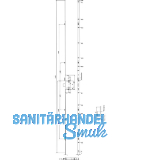 KFV MFV-Schloss BS 8100 DIN, DM 40, Stulp 16 mm eckig,verzinkt silber