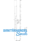 KFV MFV-Schloss BS 8100 DIN, DM 65, Stulp 20 mm eckig,verzinkt silber