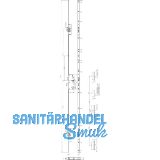 KFV MFV-Schloss BS 2600 DIN, DM 65, Stulp 20 mm eckig, silber verzinkt