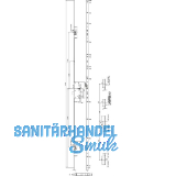 KFV MFV-Schloss BS 2300 DIN, DM 65, Stulp 20 mm eckig, VK 10 mm, Stahl verzinkt