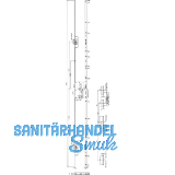 KFV MFV-Schloss BS 2600 f. niedrige T�ren �NORM,DM 65,Stulp 16mm,silber verzinkt