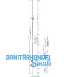 KFV MFV-Schloss BS 2600 f. niedrige T�ren �NORM,DM 65,Stulp 20mm,silber verzinkt
