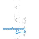KFV MFV-Schloss BS 2300 DIN, DM 35, U-Stulp 24 x 6,3 mm, silber verzinkt