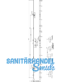 KFV MFV-Schloss BS 2300 DIN, DM 45, U-Stulp 24 x 6,3 mm, silber verzinkt
