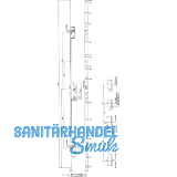 KFV MFV-Schloss BS 2300 DIN, DM 45, Stulp 24 mm eckig, VK 8 mm, Stahl verzinkt
