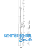 KFV MFV-Schloss BS 2600 DIN, DM 65, Stulp 16 mm eckig, silber verzinkt