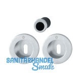 HOPPE Schiebet�rmuschel Set M471, runde Rosette BB, Messing verchromt satiniert