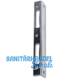 Winkelschlie�blech eckig Blindlappen 27mm, bombiert, Stahl verzinkt silberf�rbig