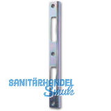 Winkelschlie�blech eckig Blindlappen 10mm,Ausschnitt bombiert, Stahl vermessingt