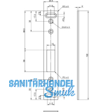 Schlie�blech EA 306 f�r Elektro-Mehrfachverriegelungsschl�sser, 152x24,5x2 mm