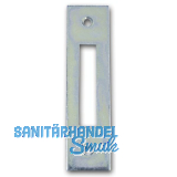 WG Riegelschlie�blech eckig, 107 x 27 x 2 mm, Stahl verzinkt silberf�rbig