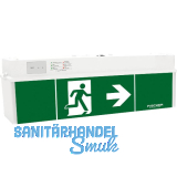 Rettungszeichenleuchte Notausgang gr�n, Geh�use wei�, 3h/8h Laufzeit